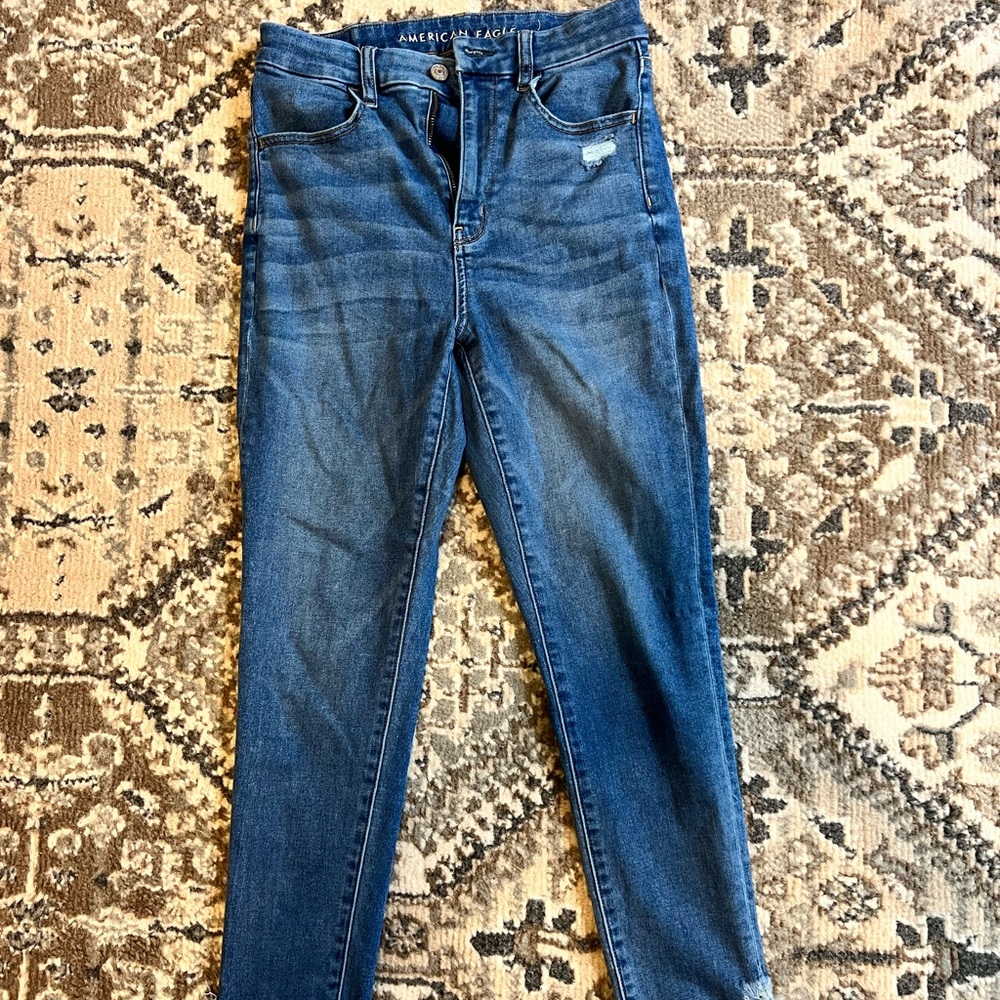 High rise skinny jeans